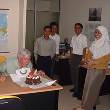 Happy Birthday Jeff! With Indonesia Marine Fisheries Strategy Study Staff