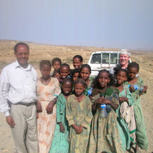 Classmates Reunited with Ethiopian School Girls	With Dr. Tessfaye Assefa, Ag Econ, Univ. of Wisconsin