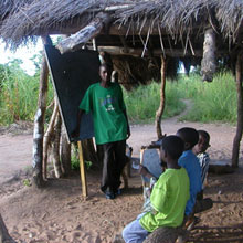 Blackboard Jungle, School in Catize near Beira, Mozambique