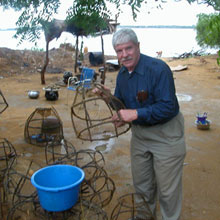 Fish traps on Island in the Niger River, Ségou, Mali